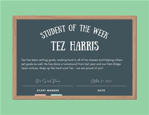 student of the week